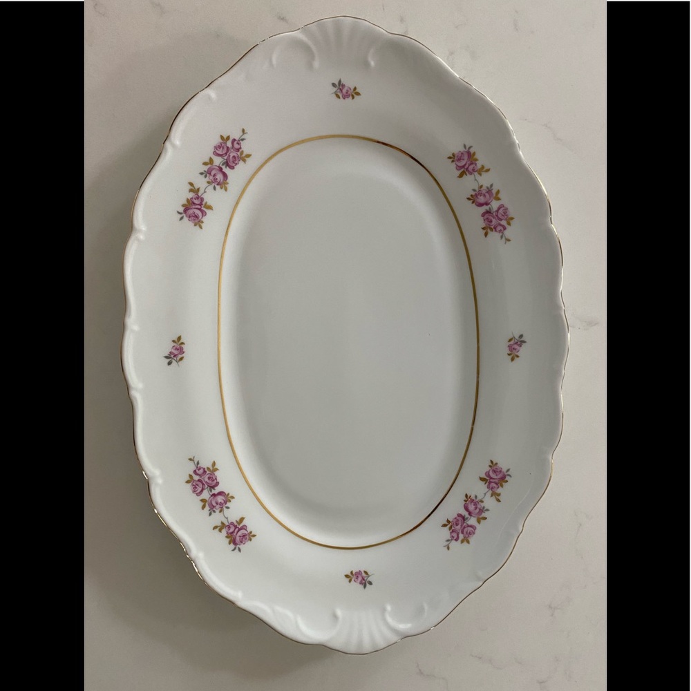 Haas & Cajzek HANDMADE PORCELAIN OVAL PLATE/PLATTER - Picture 2 of 9